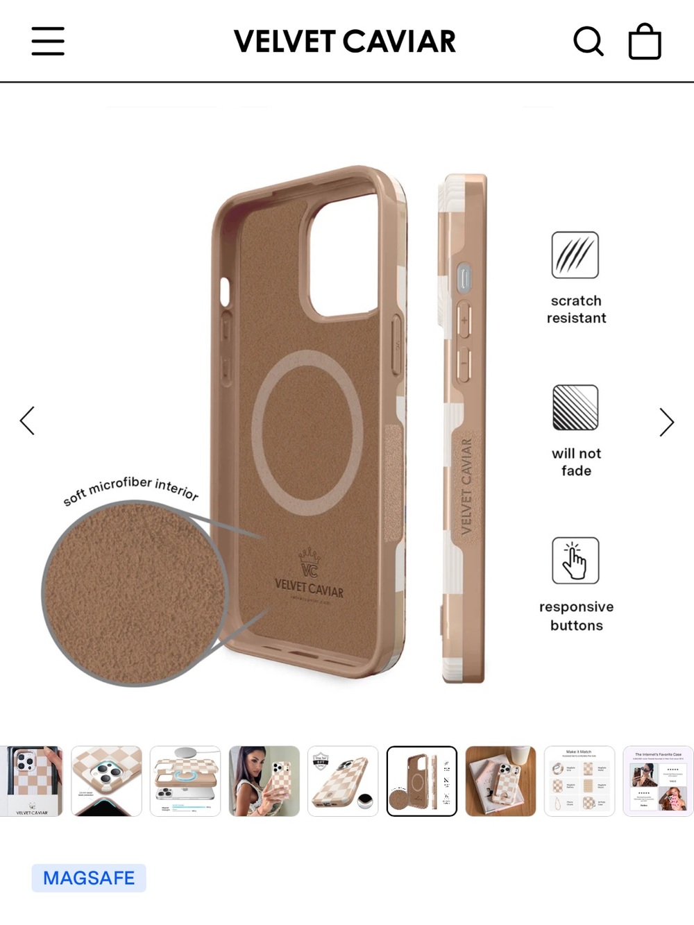 NWT Velvet Caviar iPhone 15 Pro Max phone case - Picture 6 of 7
